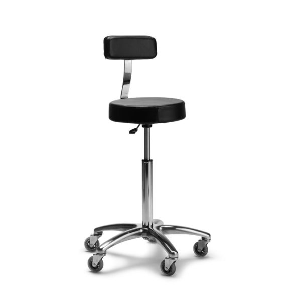 4641_Salon stool, rounder with backrest